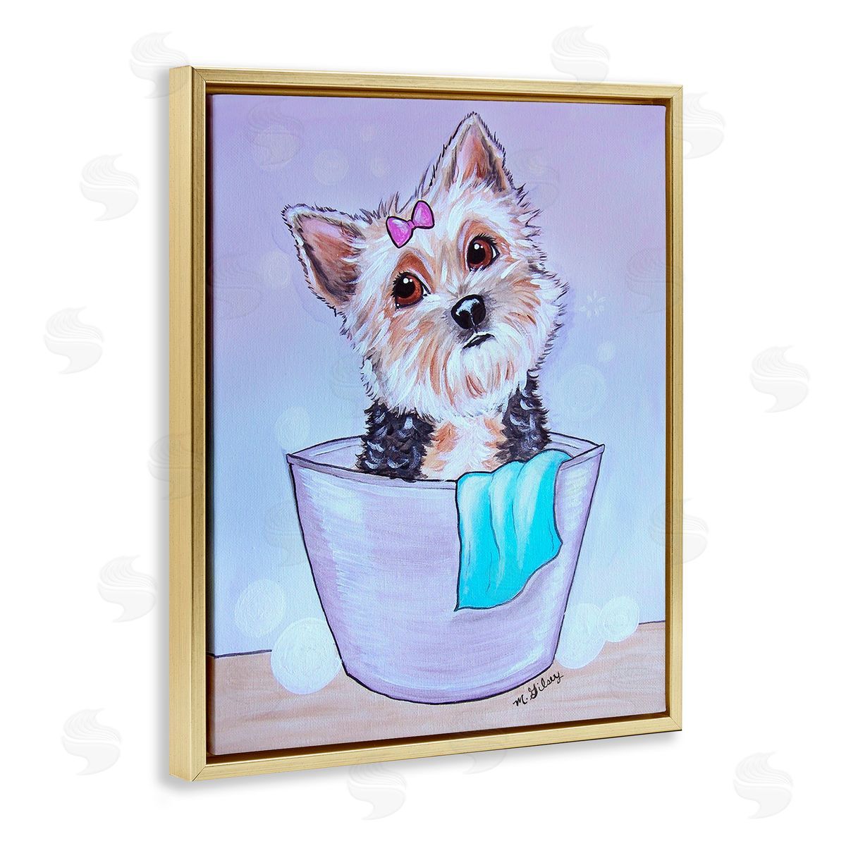 Michelle Gilsey Terrier with Soap Bubbles