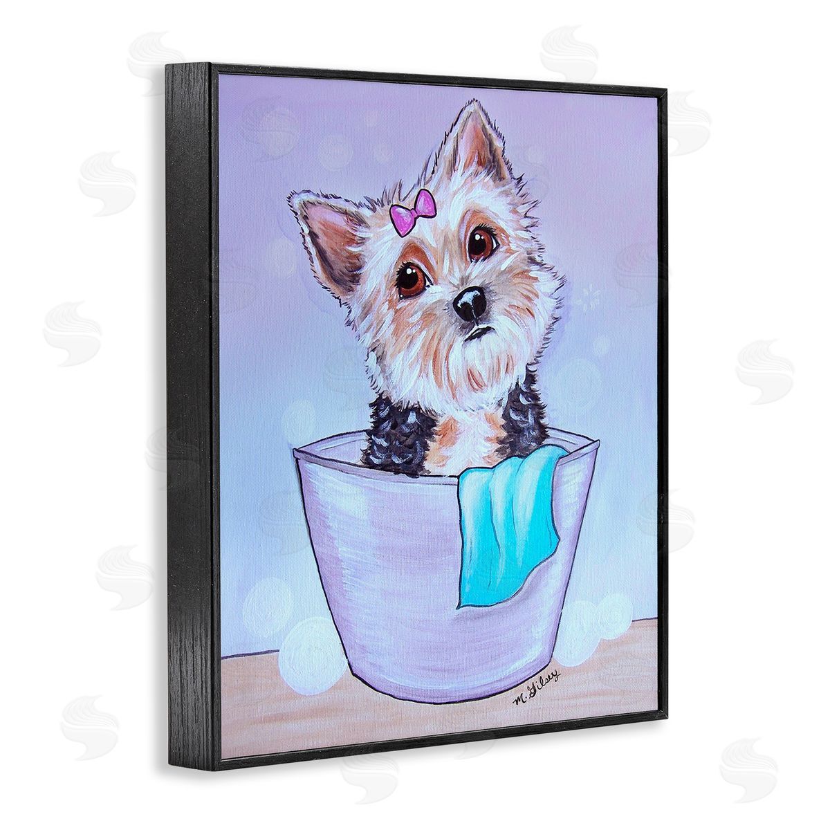 Michelle Gilsey Terrier with Soap Bubbles