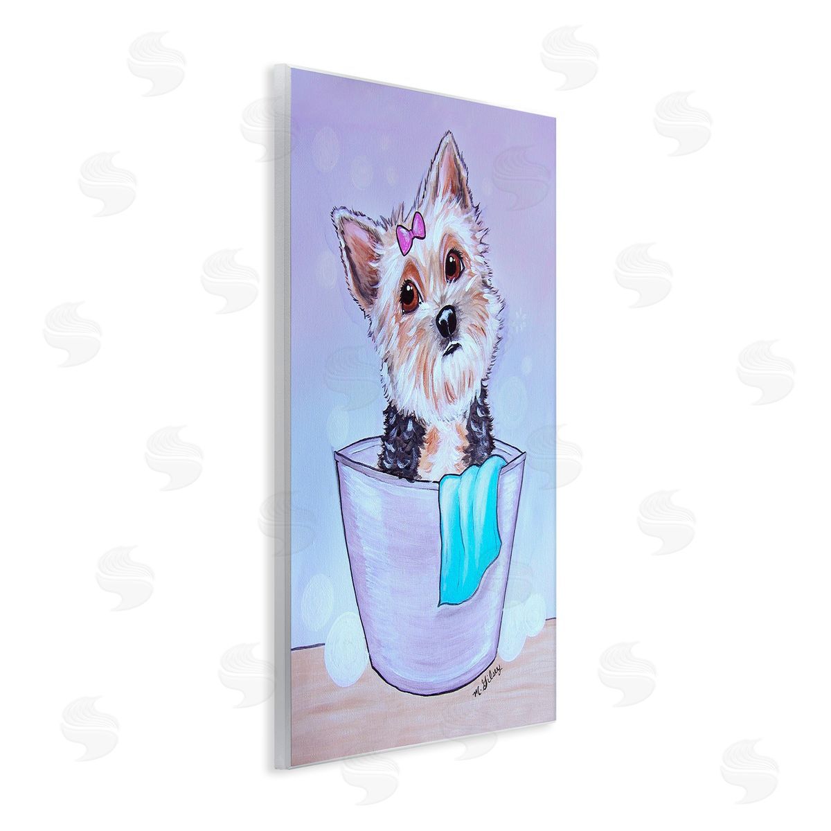 Michelle Gilsey Terrier with Soap Bubbles