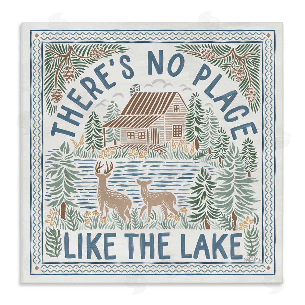 Laura Marshall No Place Like Lake Stretched Canvas Wall Art Print
