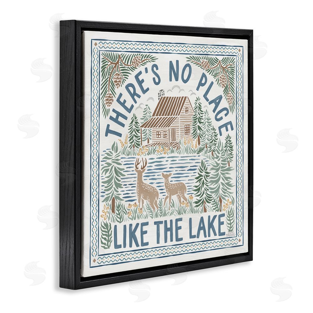 Laura Marshall No Place Like Lake Black Floating Frame Canvas Wall Art Print