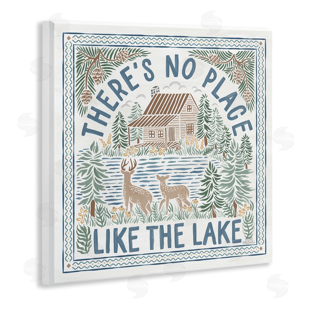 Laura Marshall No Place Like Lake Wooden Wall Plaque Art Print