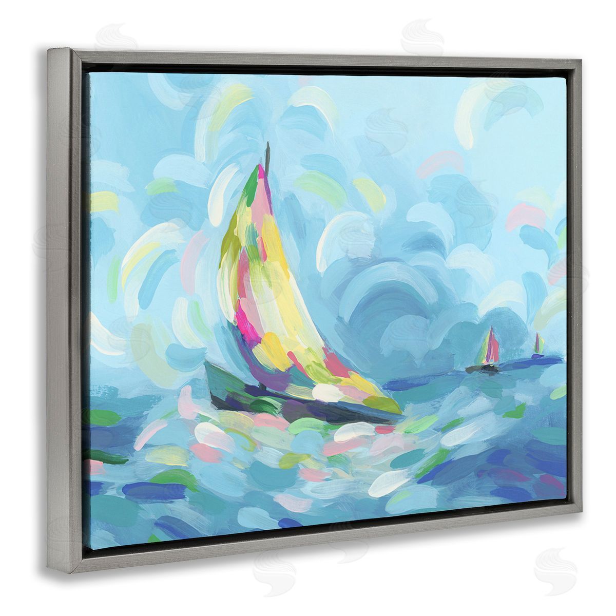 June Erica Vess Abstract Sailboat Scenery