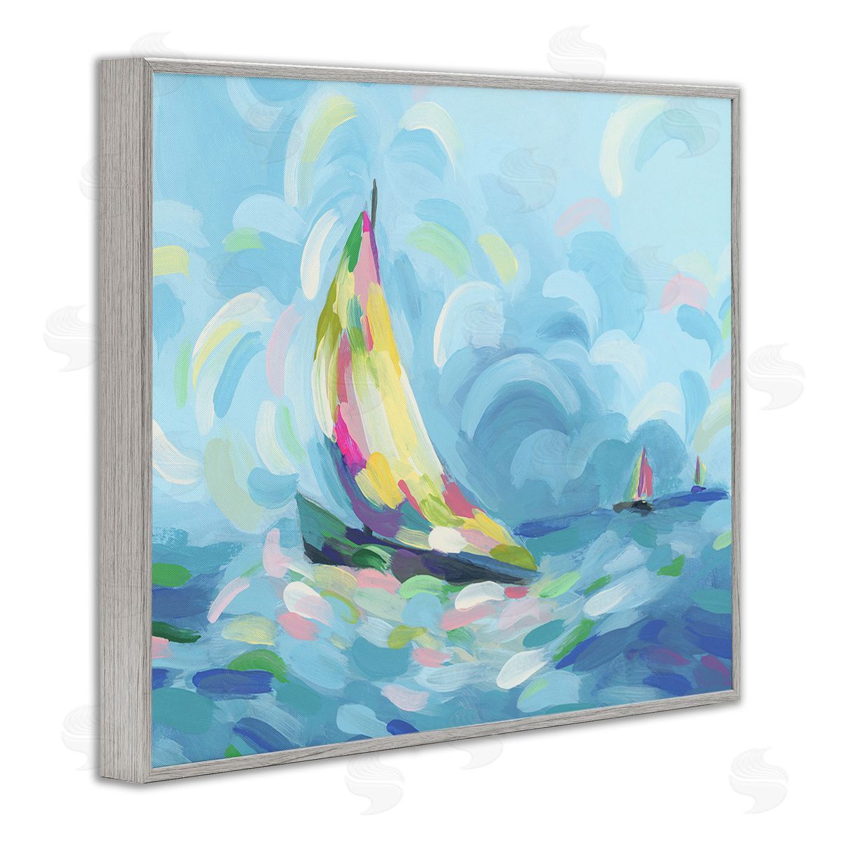 June Erica Vess Abstract Sailboat Scenery