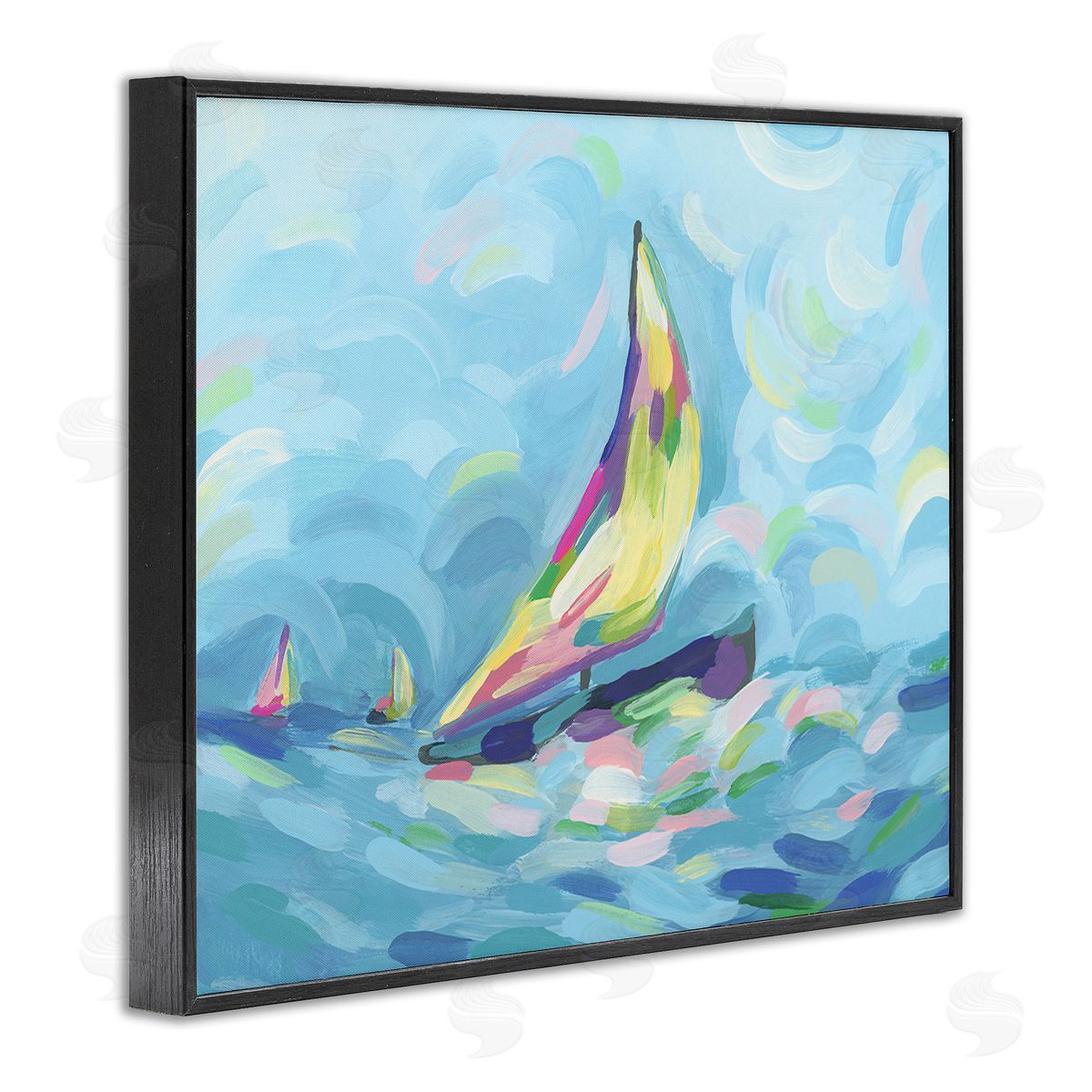 June Erica Vess Abstract Sailboat View