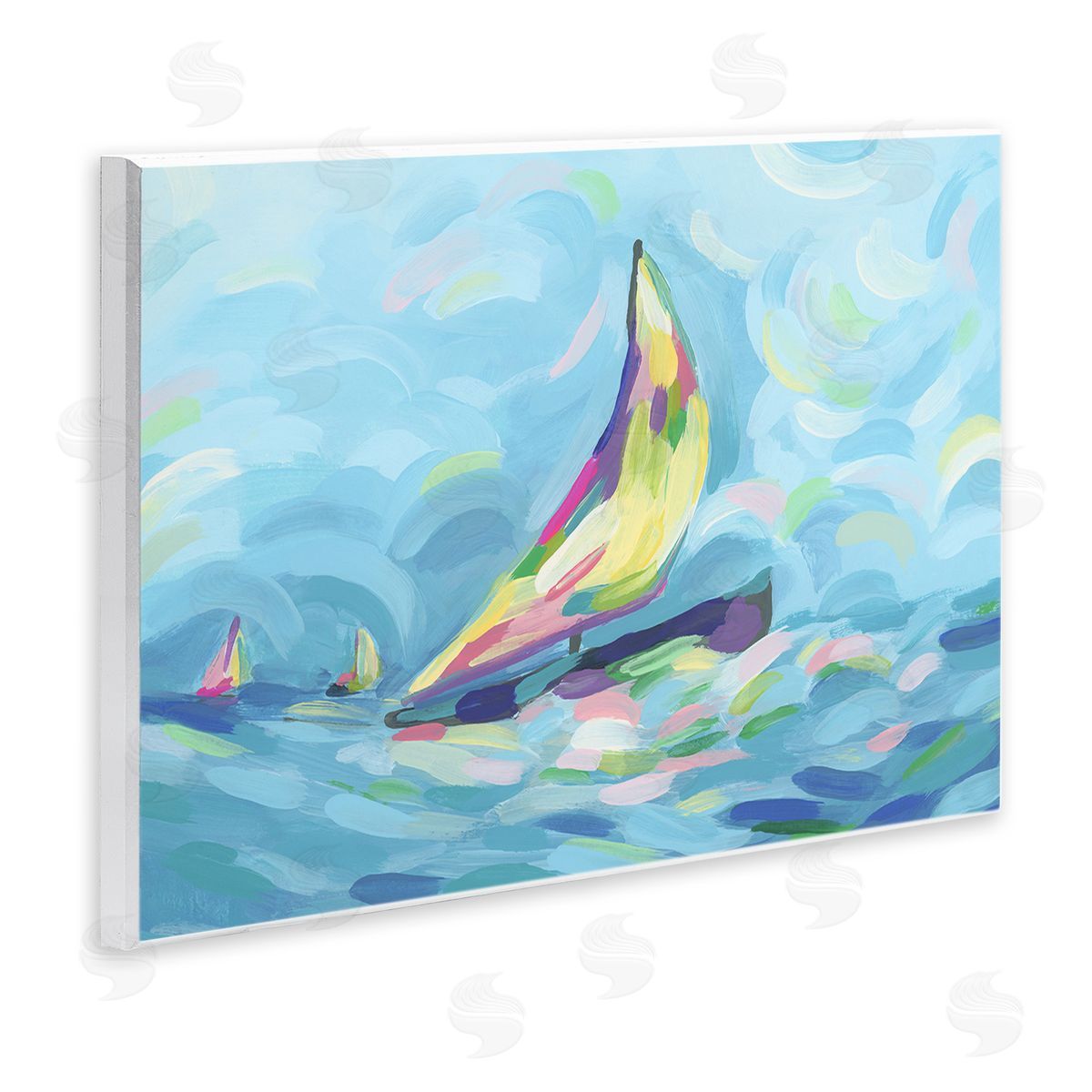 June Erica Vess Abstract Sailboat View