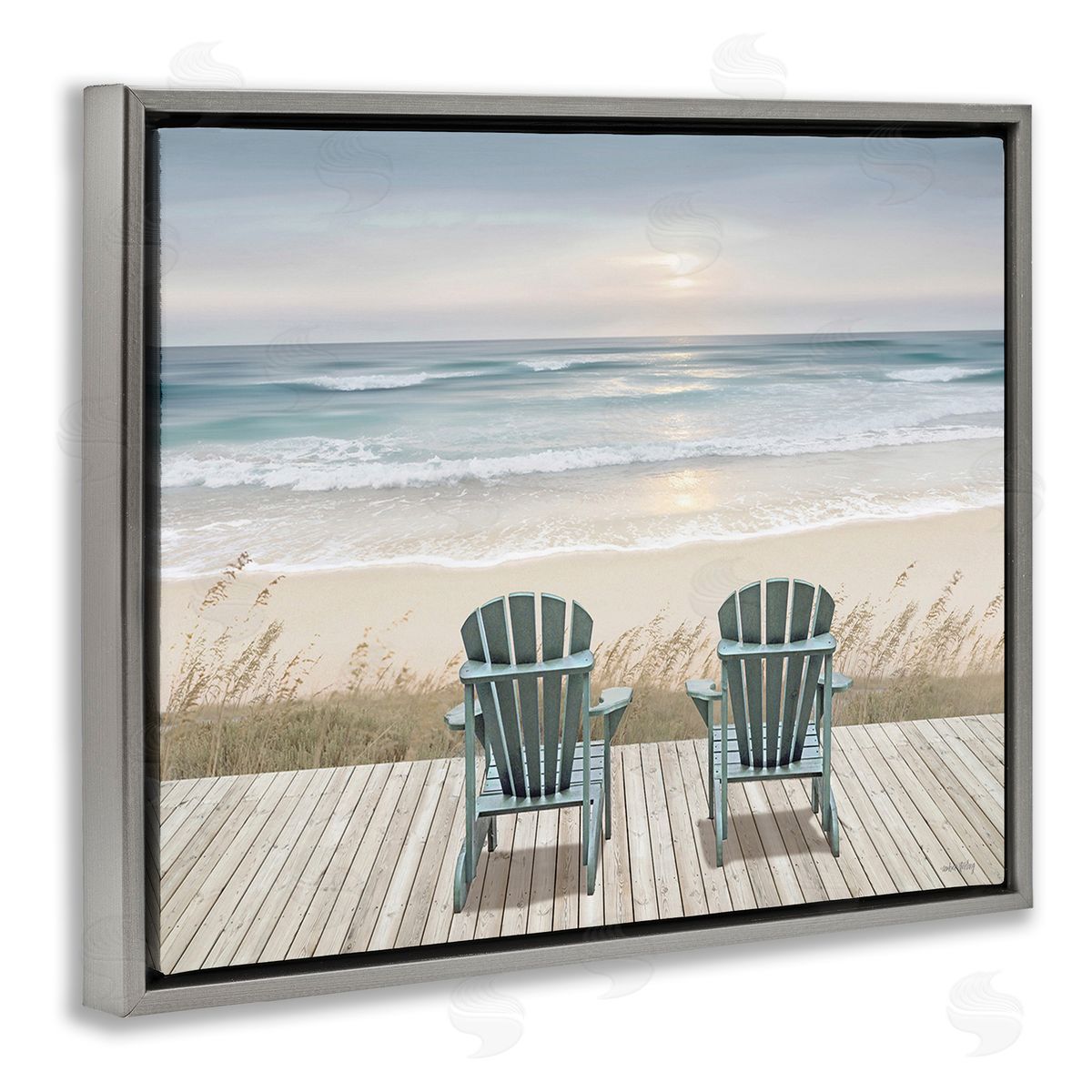 Amber Sterling Chairs with Beach Sunrise