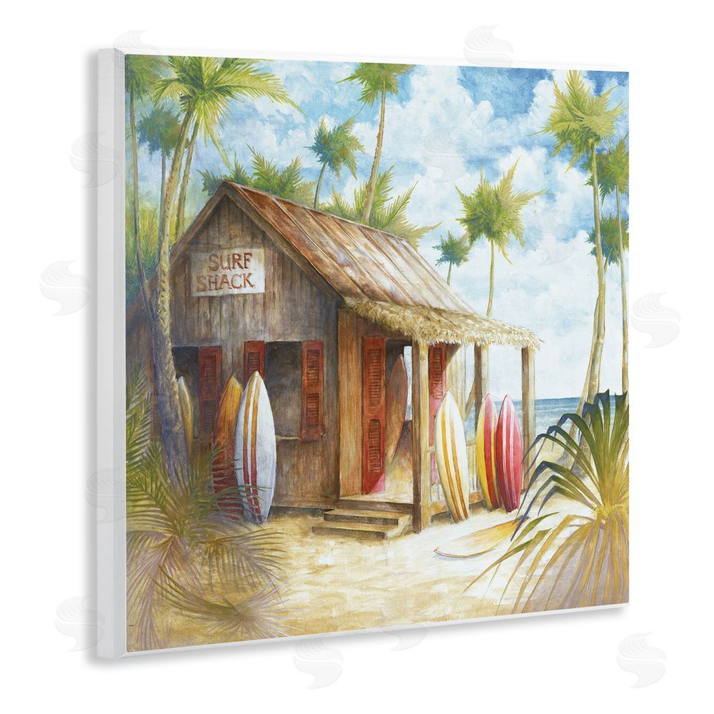 Cloverfield & Co. Summer Surf Shack Wooden Wall Plaque Art Print
