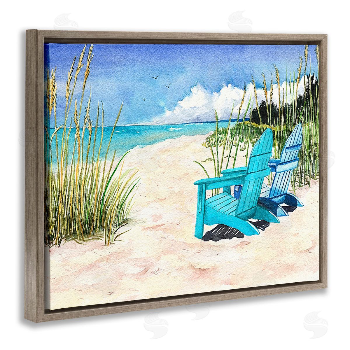Christine Reichow Blue Beach Chairs Scene