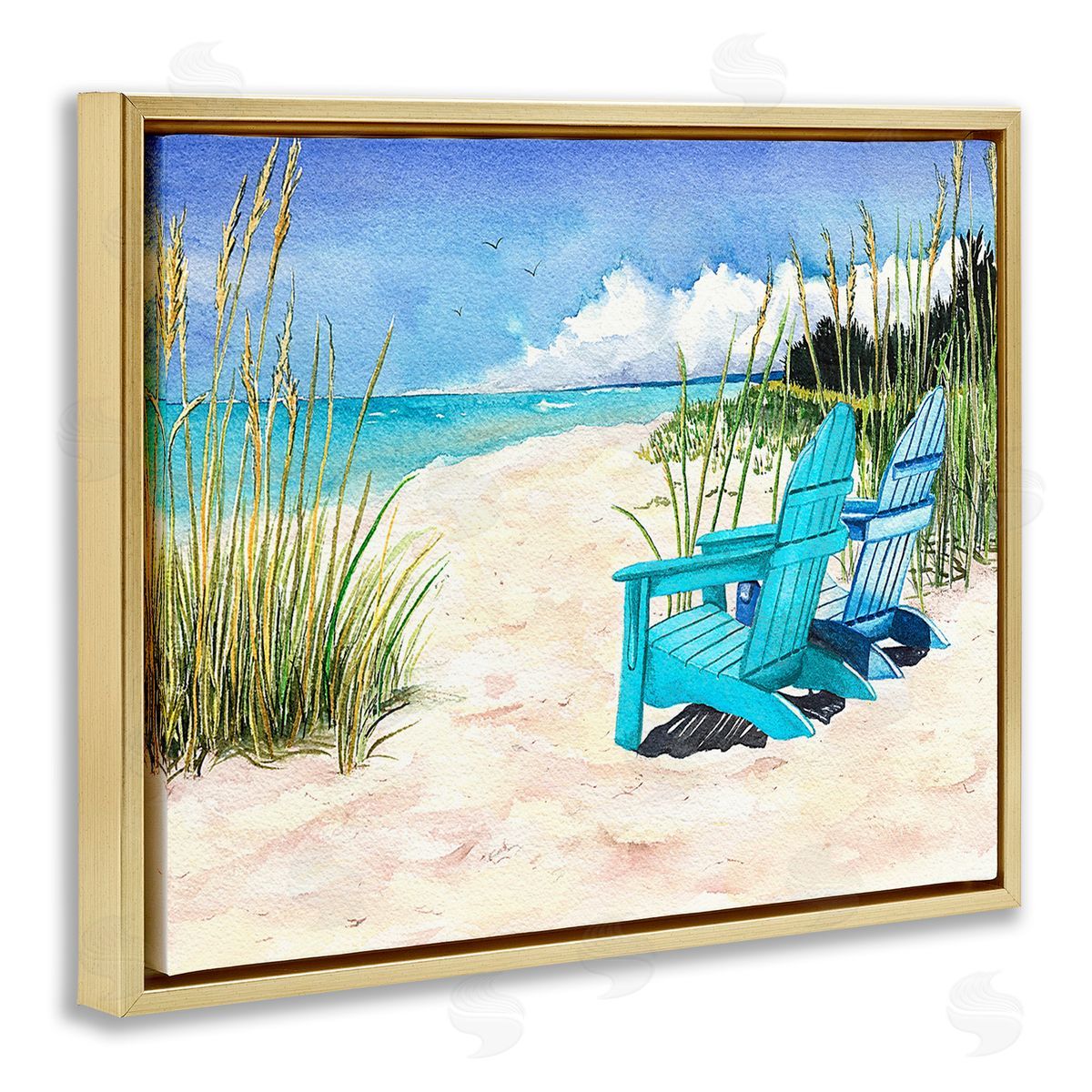 Christine Reichow Blue Beach Chairs Scene