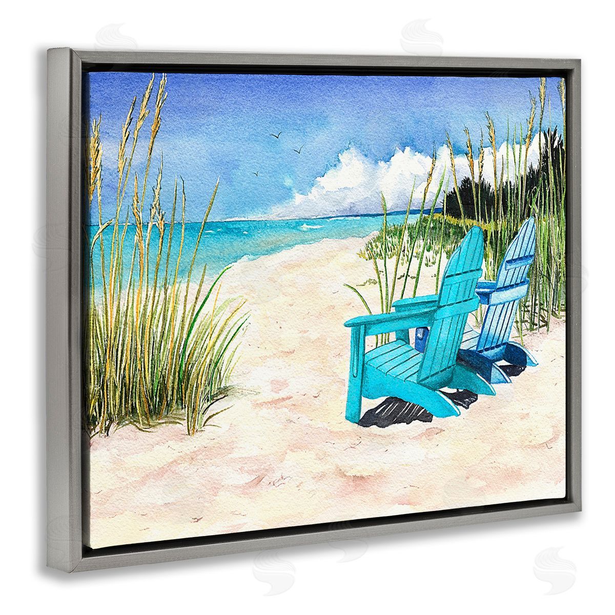 Christine Reichow Blue Beach Chairs Scene