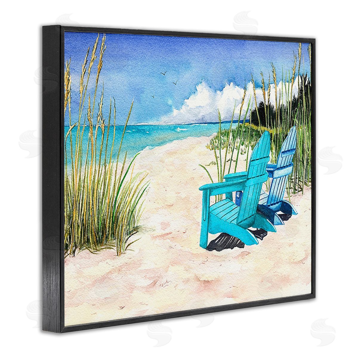 Christine Reichow Blue Beach Chairs Scene