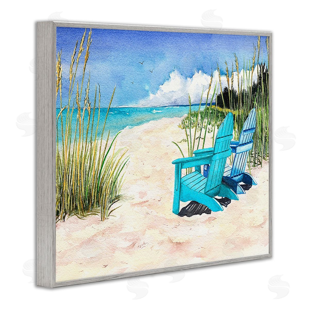 Christine Reichow Blue Beach Chairs Scene