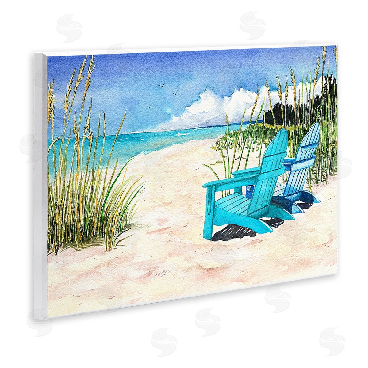 Christine Reichow Blue Beach Chairs Scene