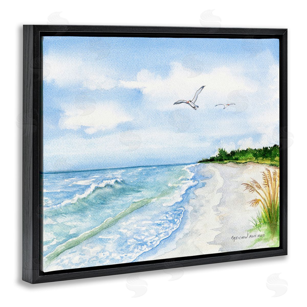Christine Reichow Traditional Seagull over Beach
