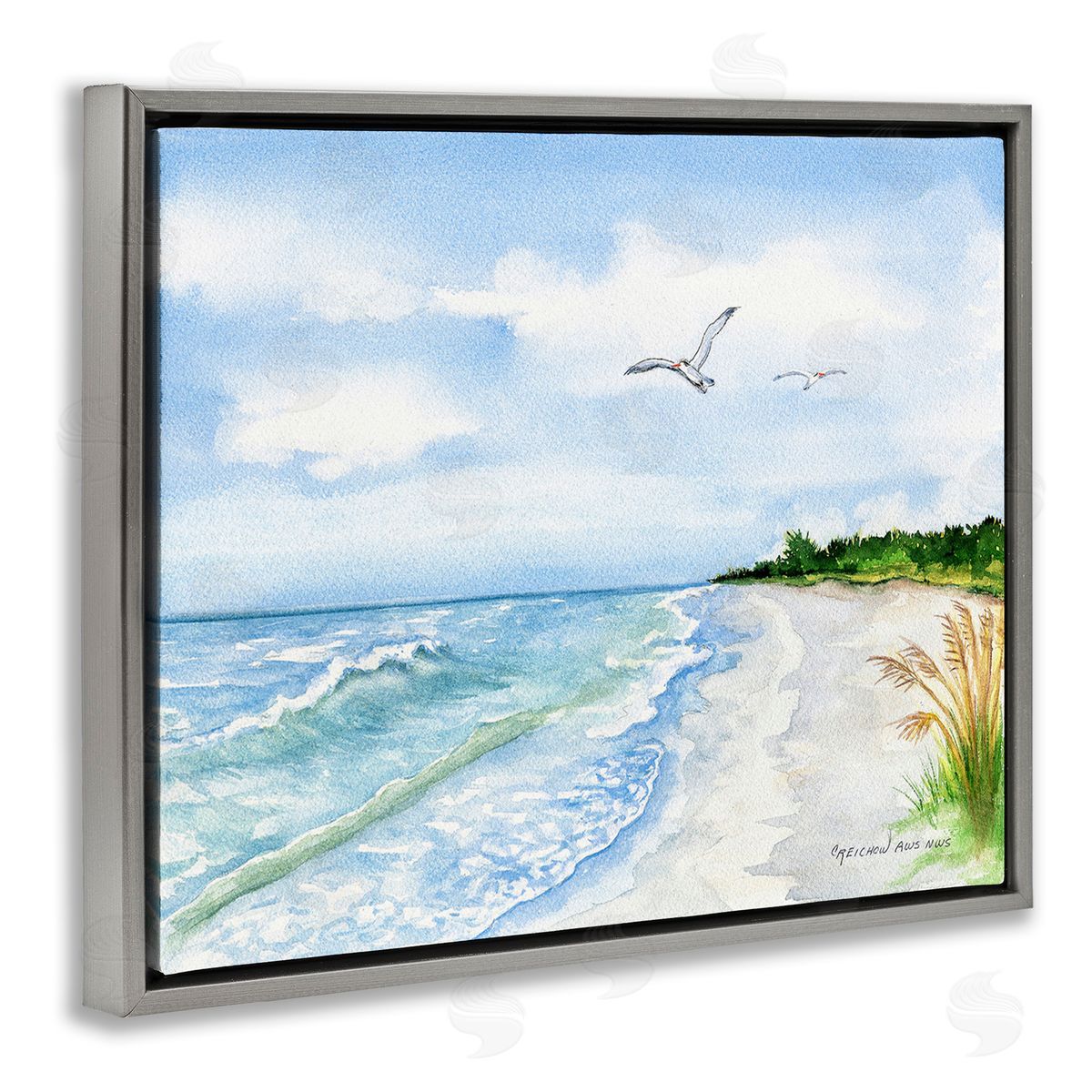 Christine Reichow Traditional Seagull over Beach