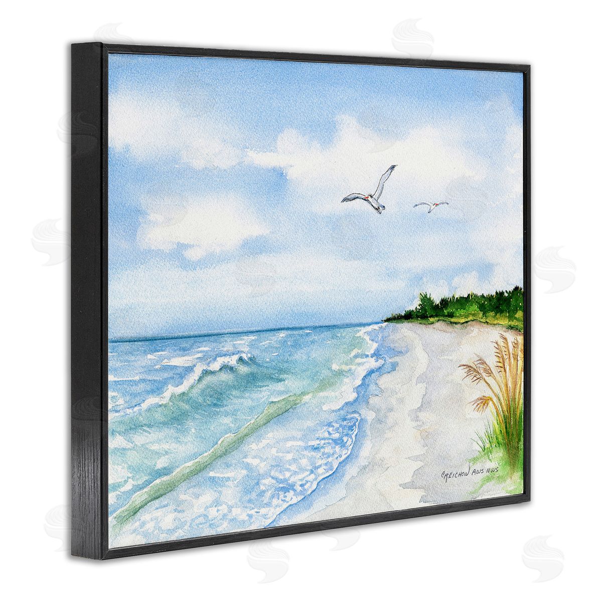 Christine Reichow Traditional Seagull over Beach