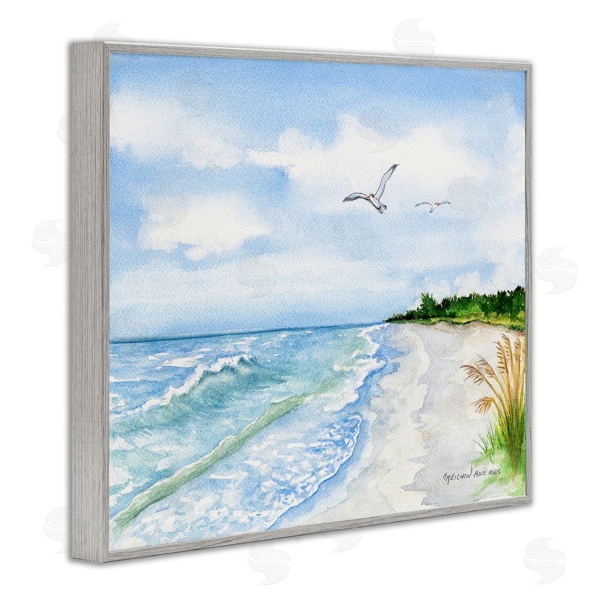 Christine Reichow Traditional Seagull over Beach