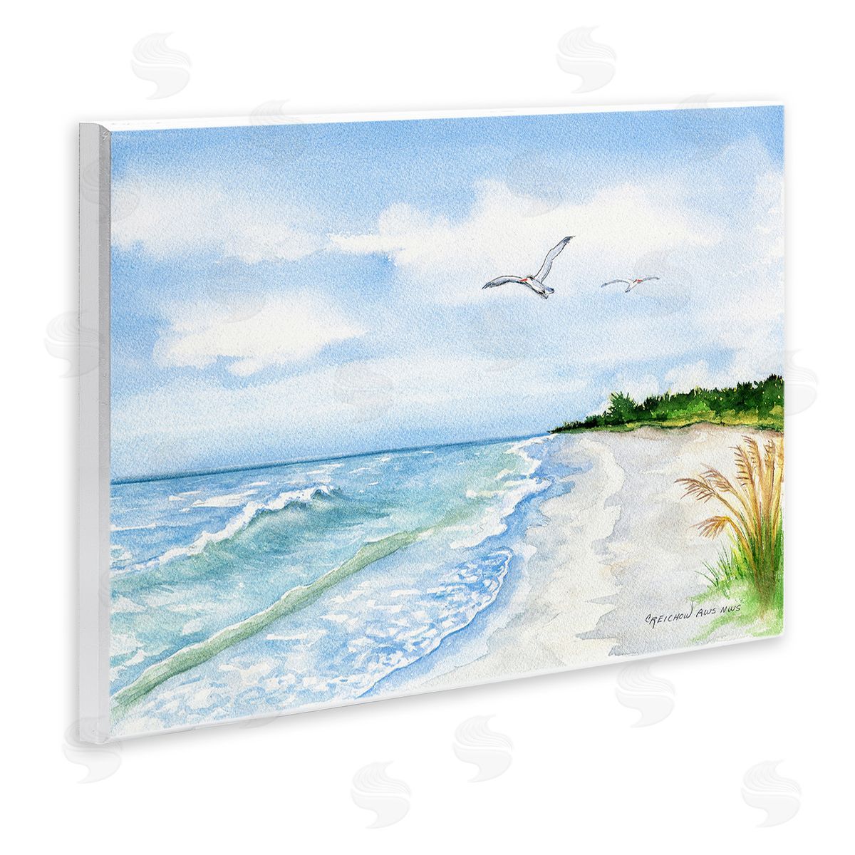 Christine Reichow Traditional Seagull over Beach