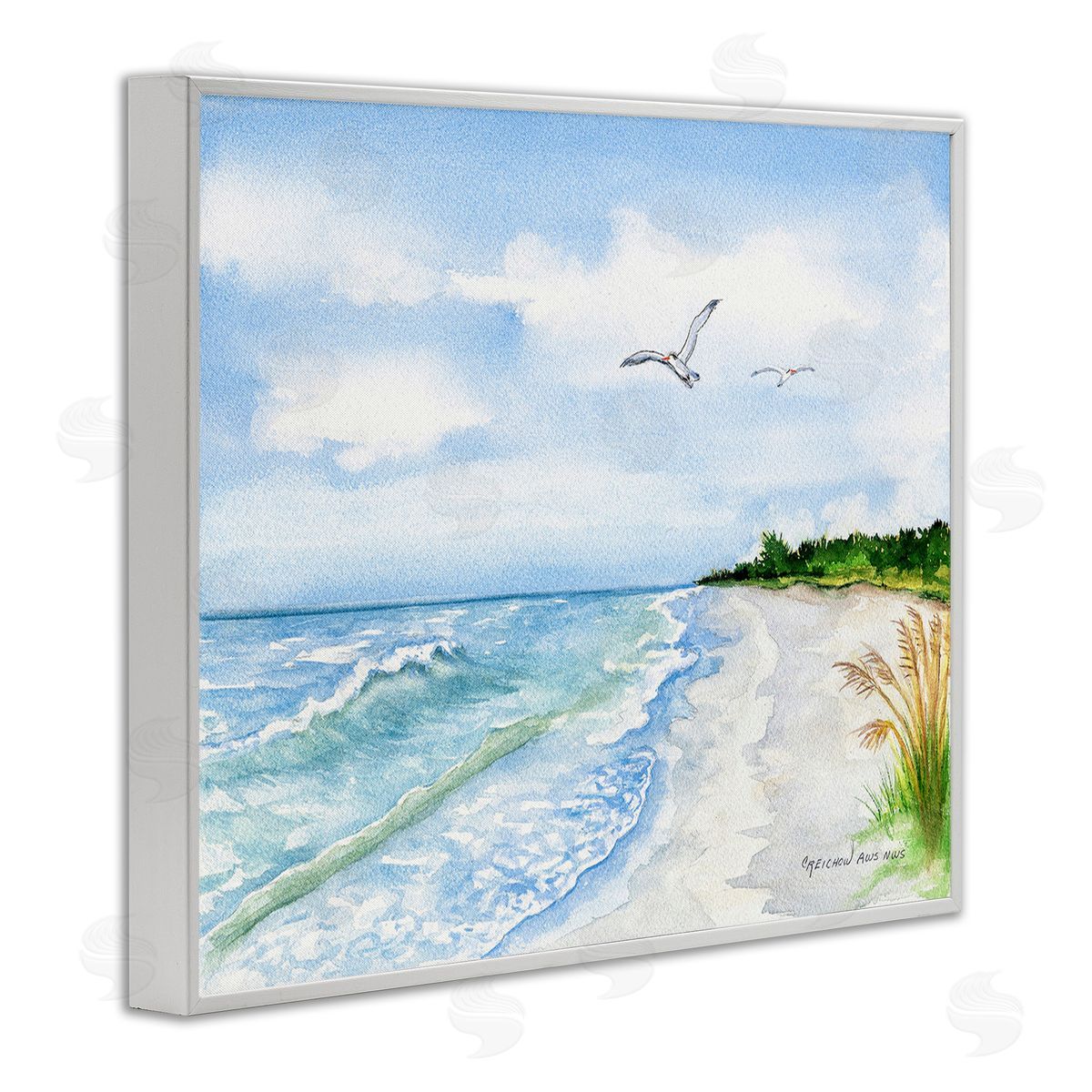 Christine Reichow Traditional Seagull over Beach