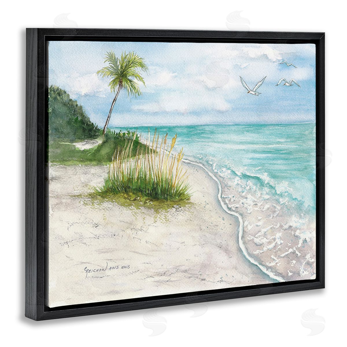 Christine Reichow Seagulls over Tropical Beach