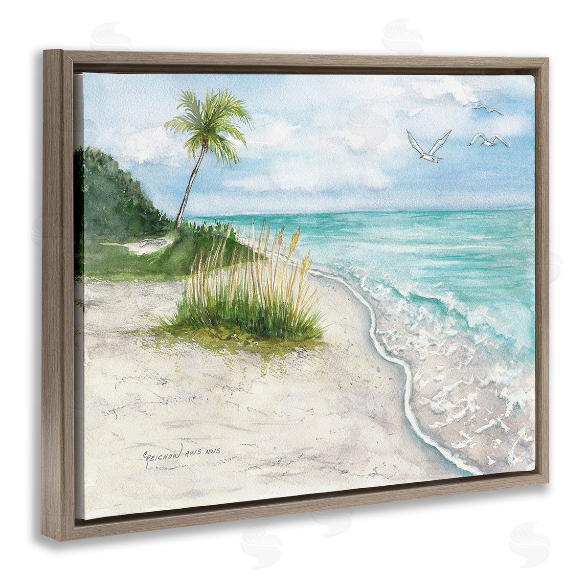 Christine Reichow Seagulls over Tropical Beach