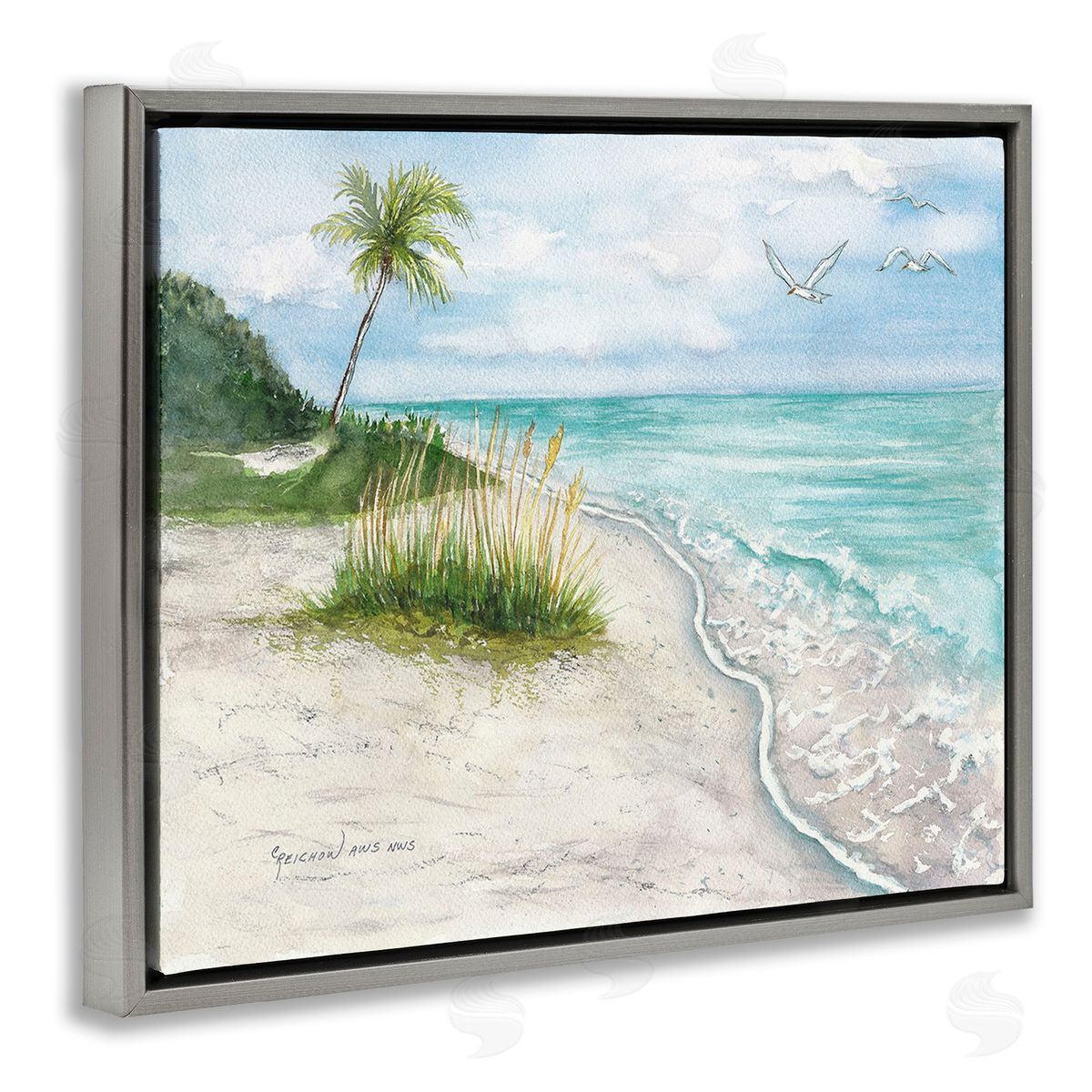 Christine Reichow Seagulls over Tropical Beach