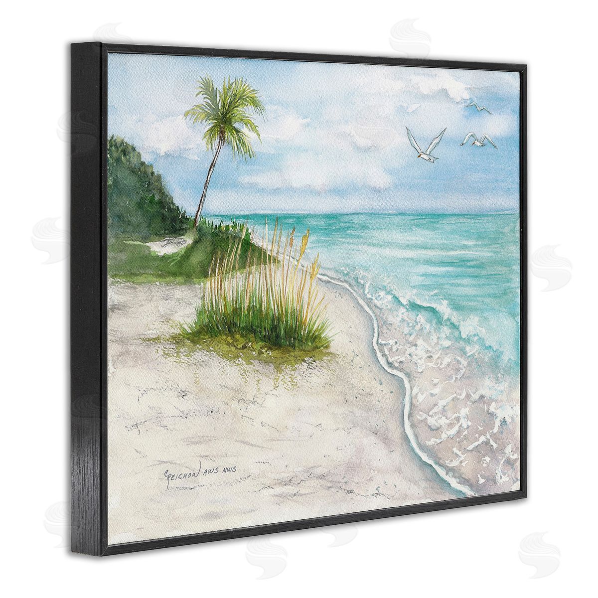 Christine Reichow Seagulls over Tropical Beach