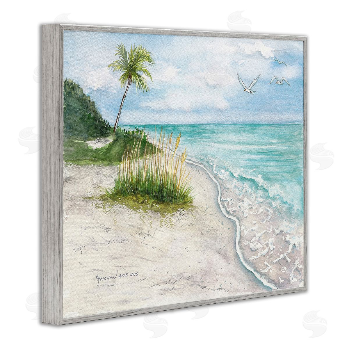 Christine Reichow Seagulls over Tropical Beach