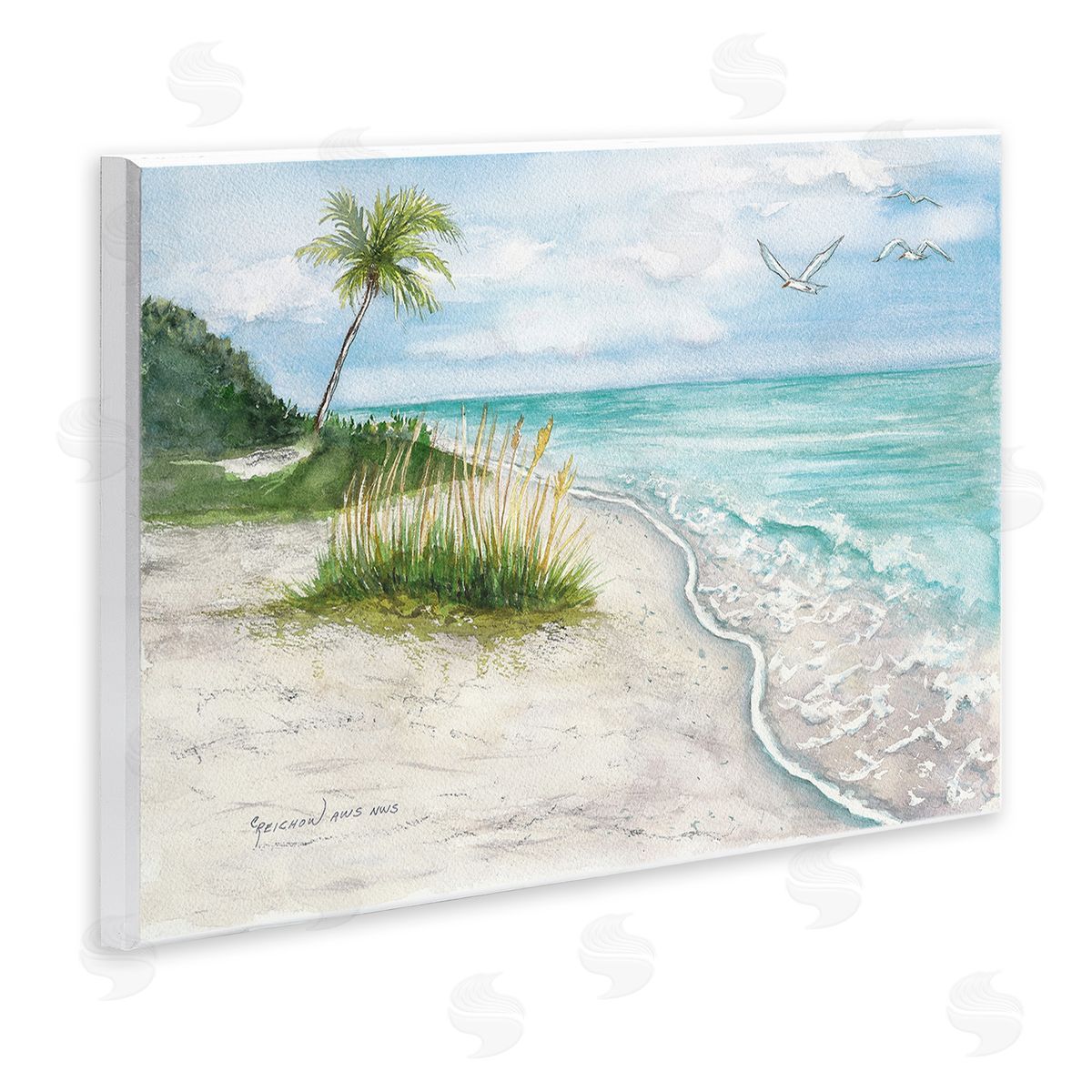 Christine Reichow Seagulls over Tropical Beach