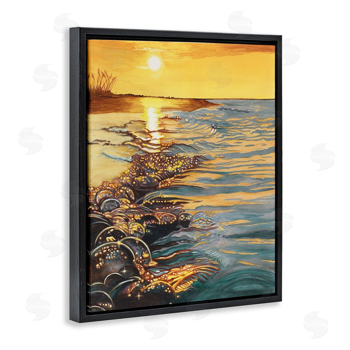 Christine Reichow Sunset over Beach Ripples