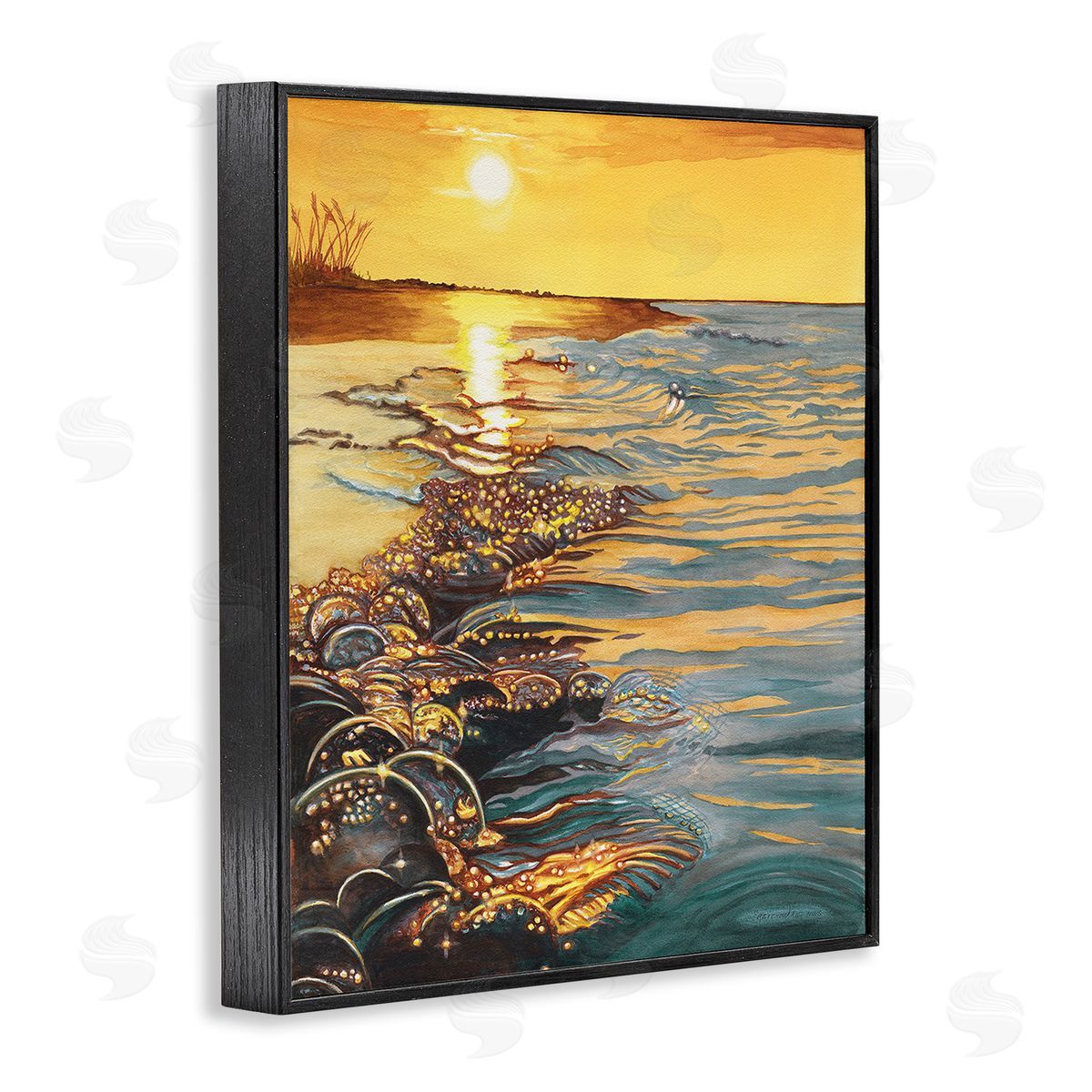 Christine Reichow Sunset over Beach Ripples