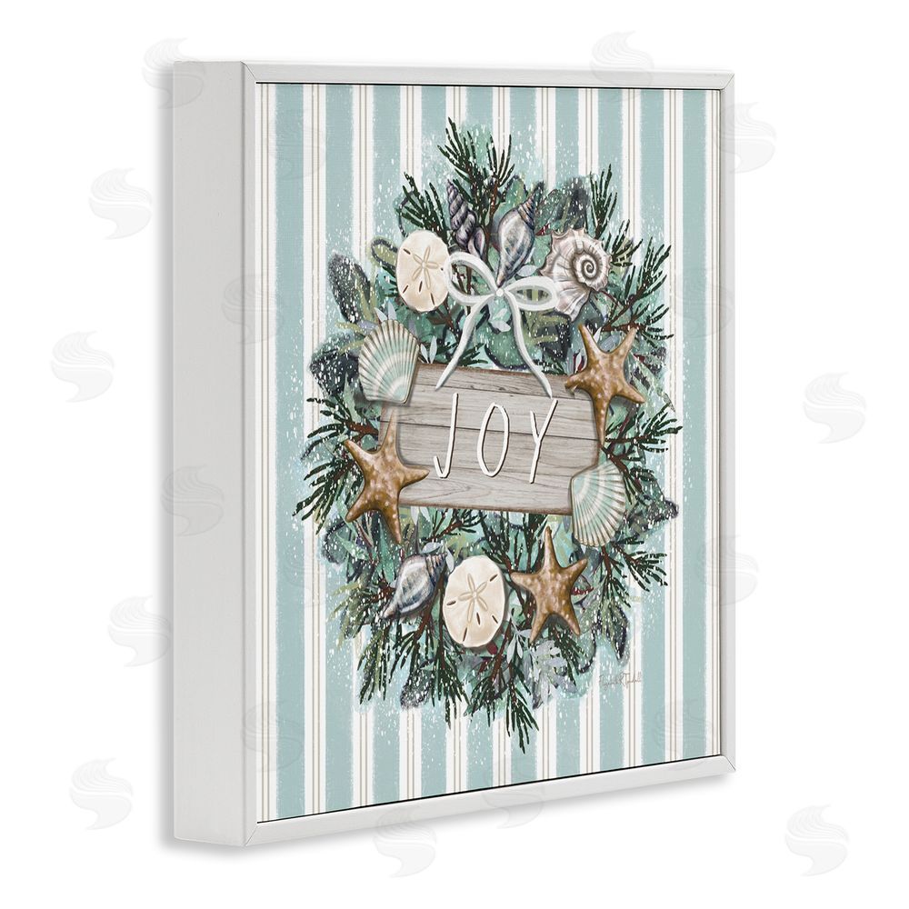 Elizabeth Tyndall Nautical Winter Wreath White Framed Glicee Wall Art Print