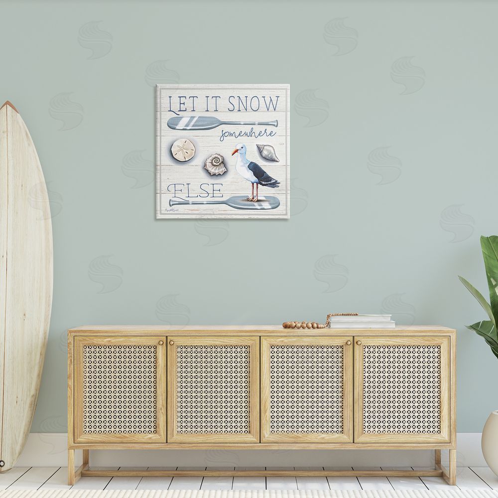 Elizabeth Tyndall Snow Somewhere Else Canvas Wall Art in Room