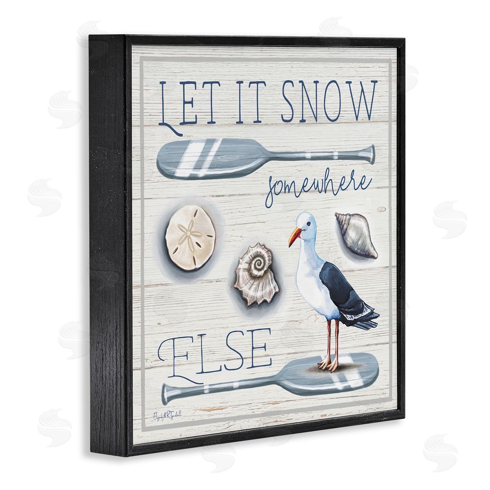 Elizabeth Tyndall Snow Somewhere Else Black Framed Glicee Wall Art Print