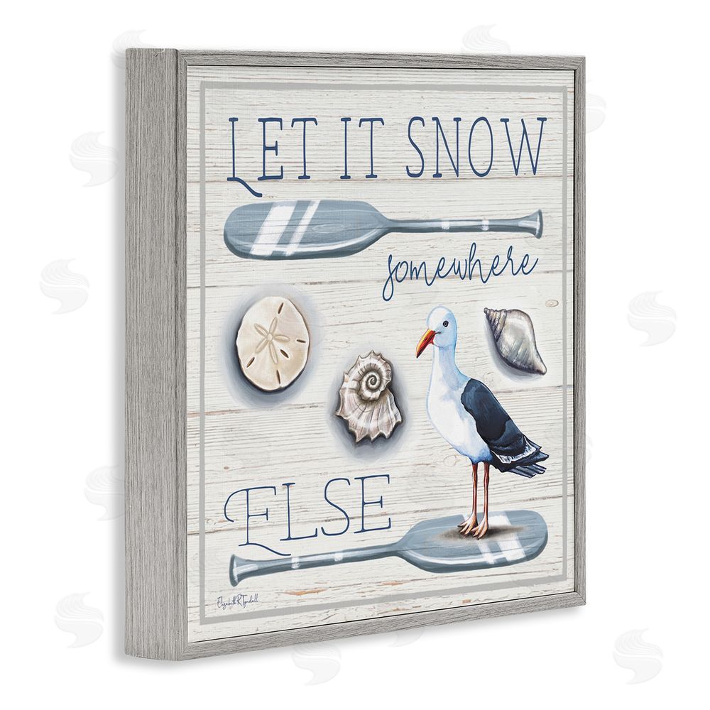 Elizabeth Tyndall Snow Somewhere Else Gray Framed Glicee Wall Art Print