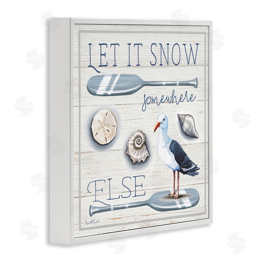 Elizabeth Tyndall Snow Somewhere Else White Framed Glicee Wall Art Print