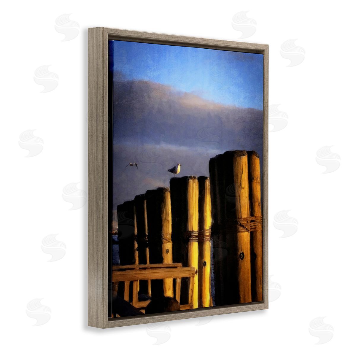 Graffitee Studios Seagull Perched on Pier