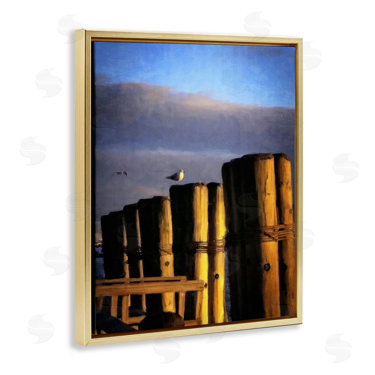 Graffitee Studios Seagull Perched on Pier