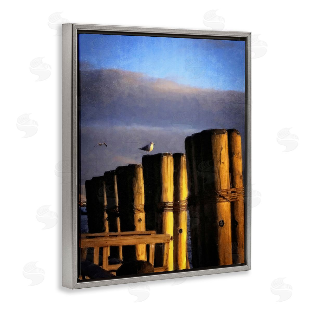 Graffitee Studios Seagull Perched on Pier