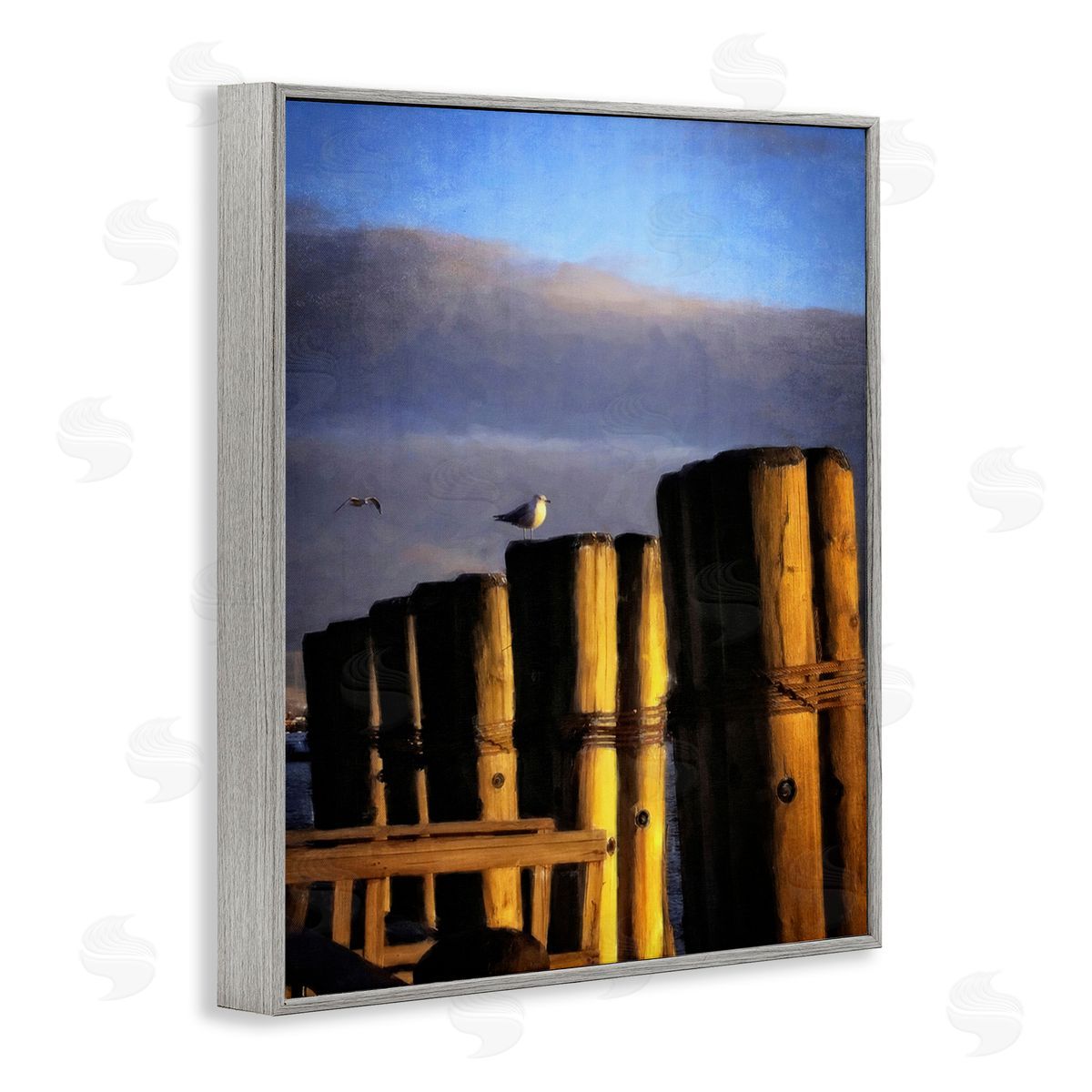 Graffitee Studios Seagull Perched on Pier