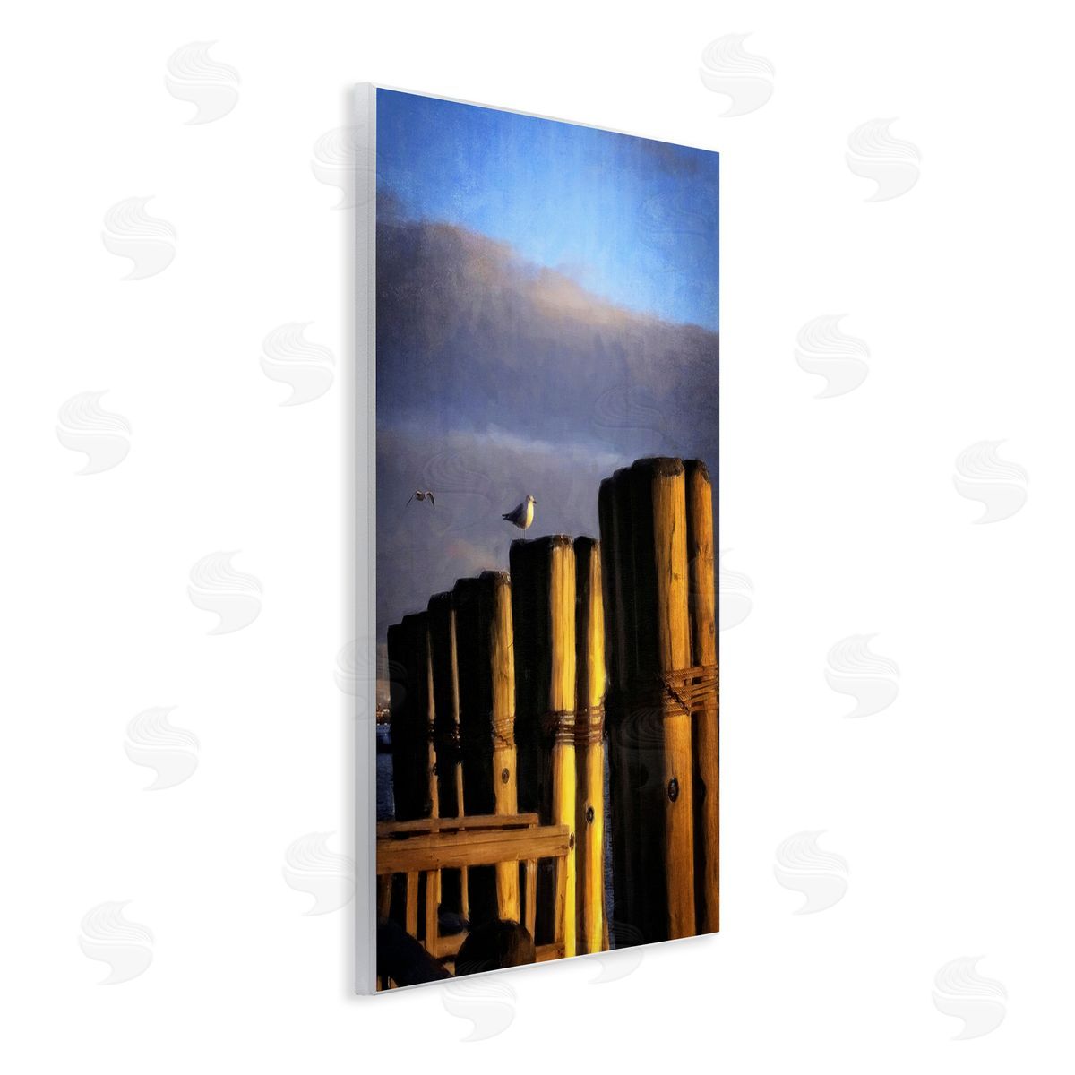 Graffitee Studios Seagull Perched on Pier