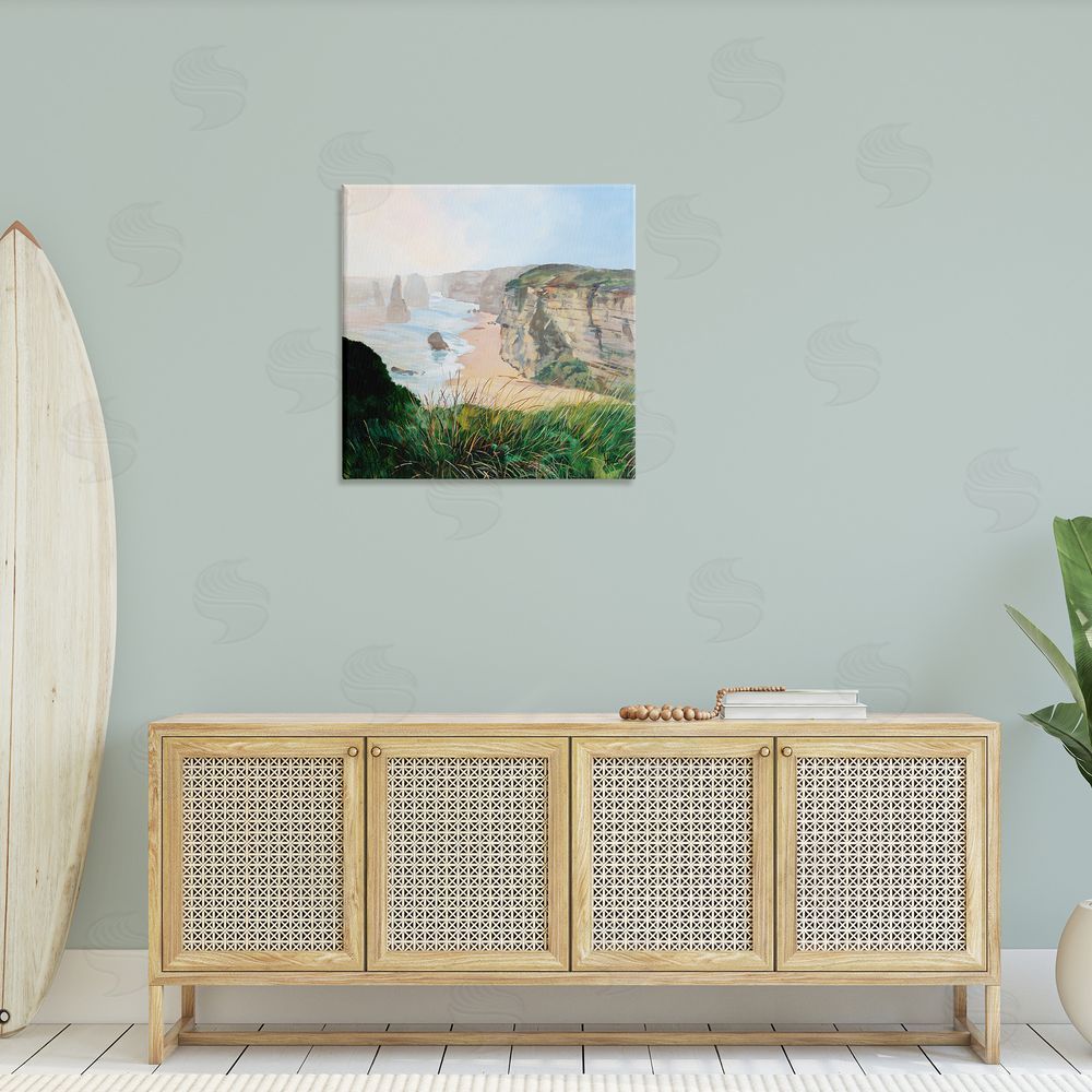Meredith Howse Nautical Beach Cove Canvas Wall Art in Room