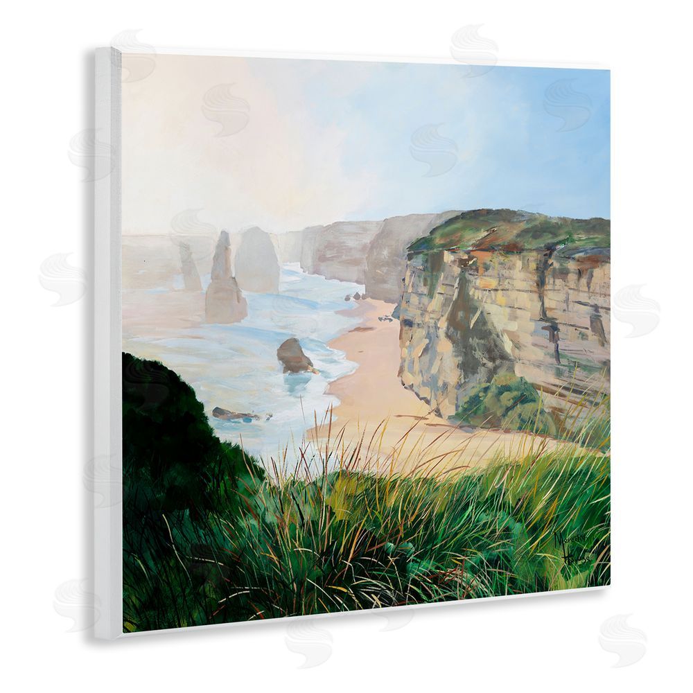 Meredith Howse Nautical Beach Cove Wooden Wall Plaque Art Print