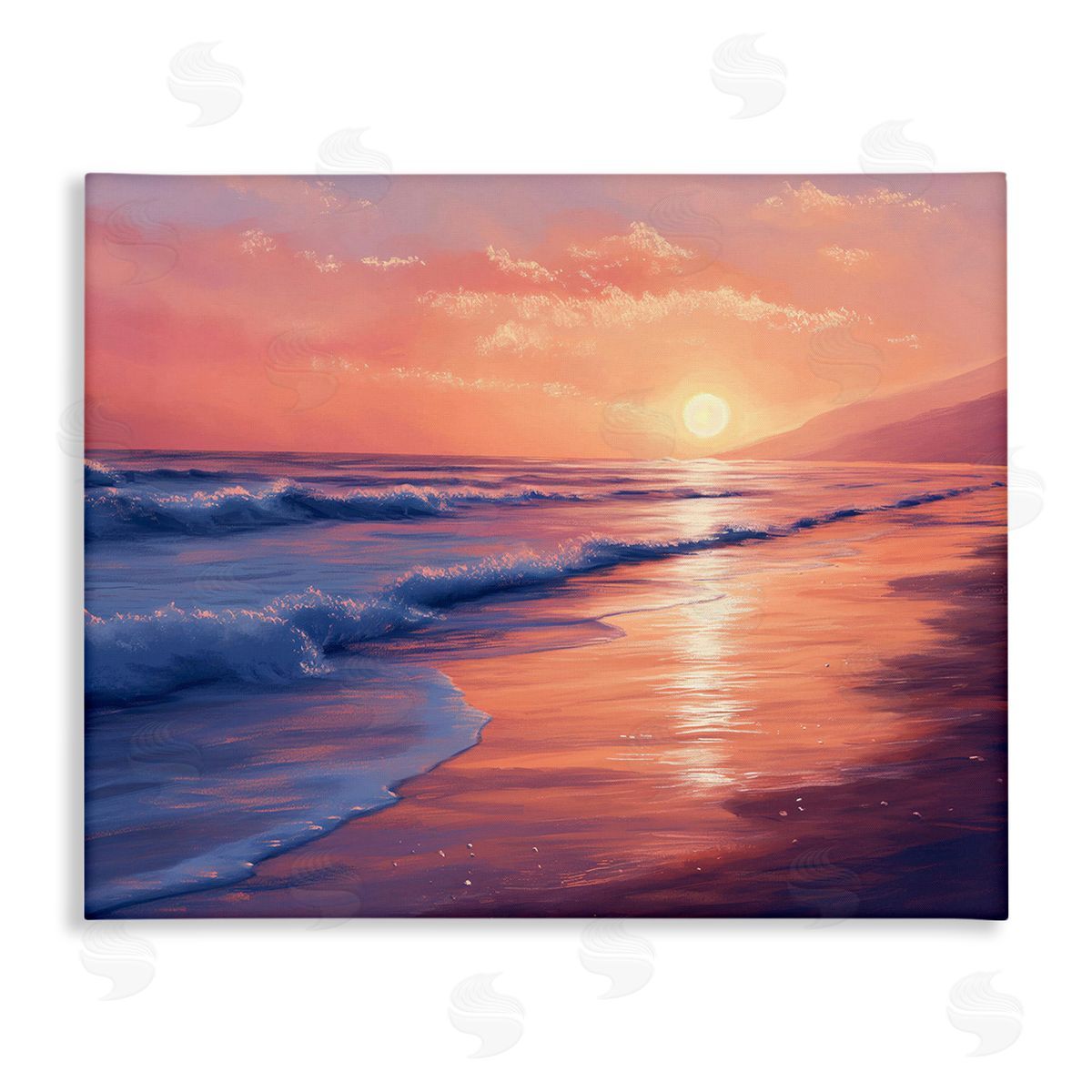 Imagine It Images Sunset over Beach Waves