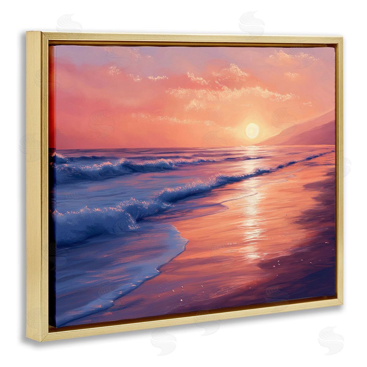 Imagine It Images Sunset over Beach Waves