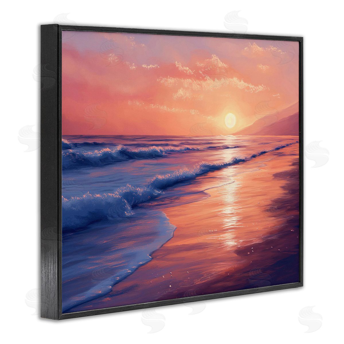 Imagine It Images Sunset over Beach Waves