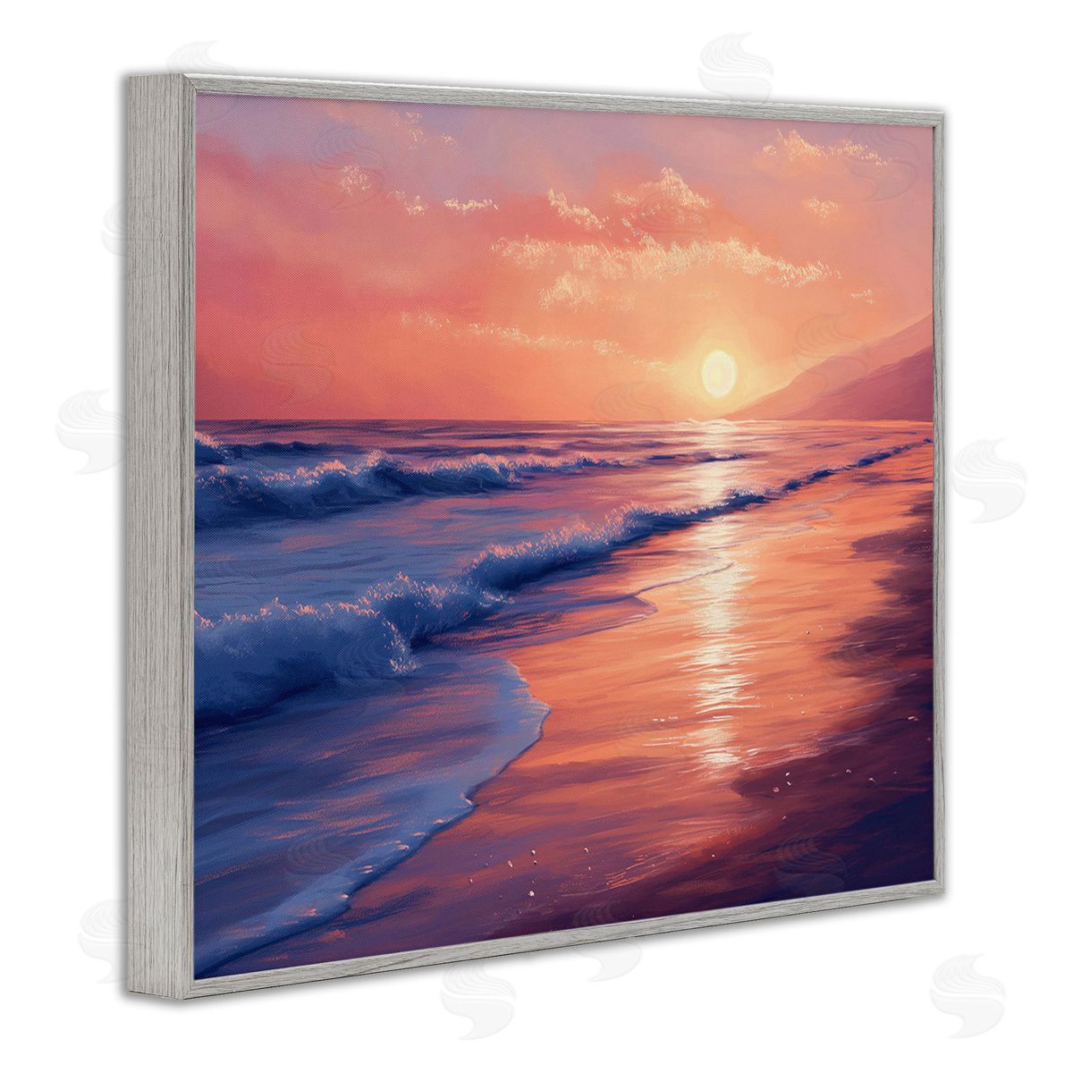 Imagine It Images Sunset over Beach Waves