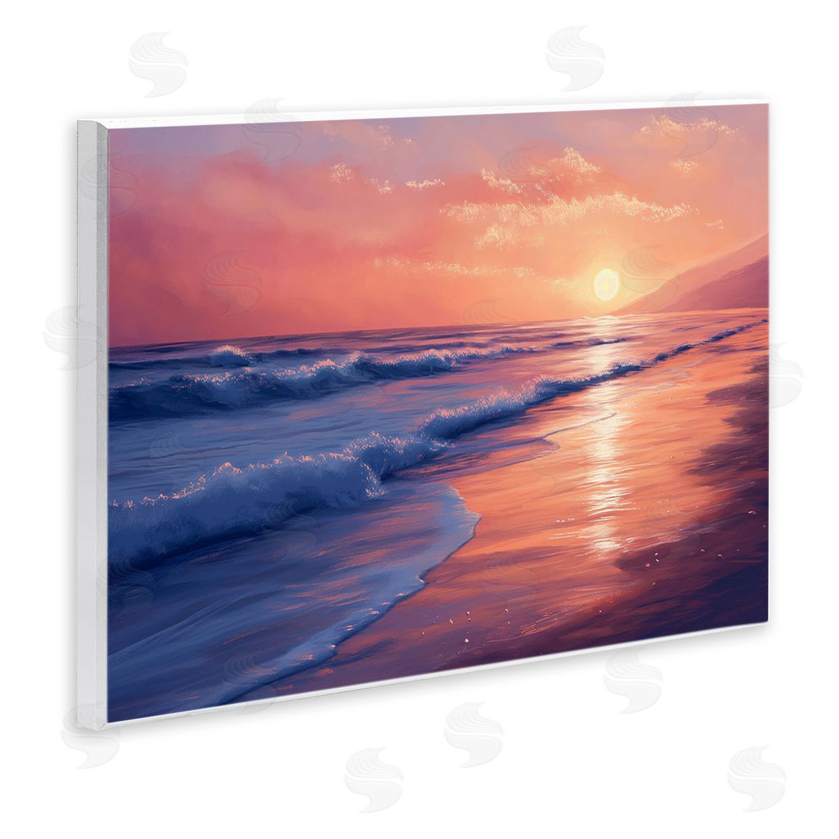 Imagine It Images Sunset over Beach Waves