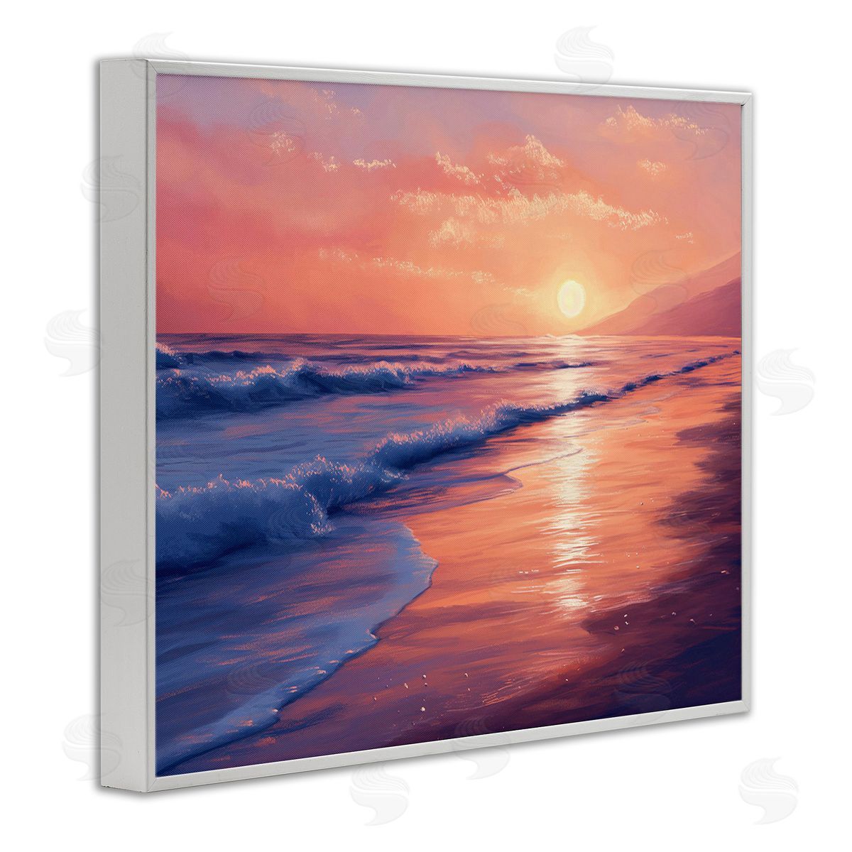 Imagine It Images Sunset over Beach Waves